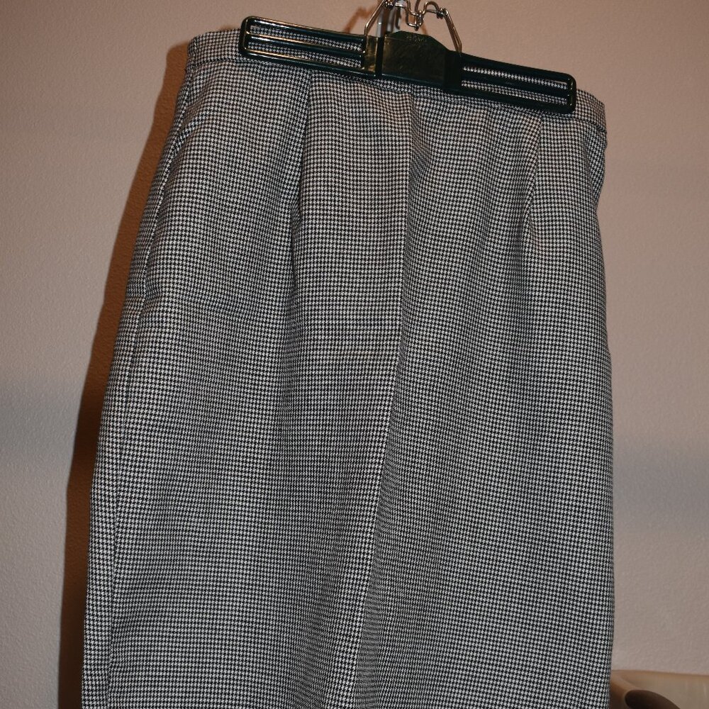 Women's Houndstooth Midi Skirt Size 10